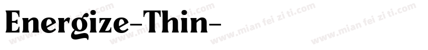 Energize-Thin字体转换