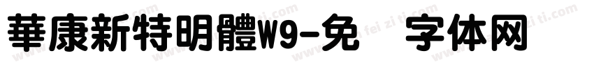 華康新特明體W9字体转换