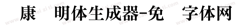 华康细明体生成器字体转换