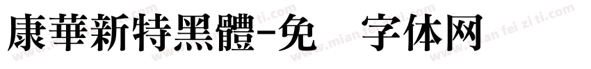 康華新特黑體字体转换