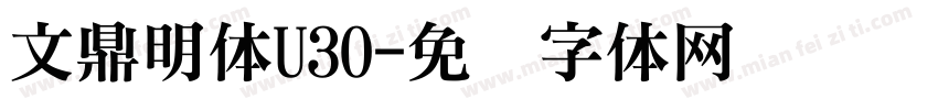 文鼎明体U30字体转换