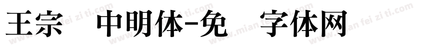 王宗汉中明体字体转换