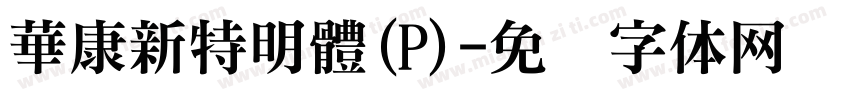 華康新特明體(P)字体转换
