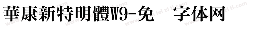 華康新特明體W9字体转换