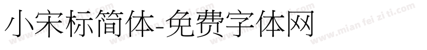 小宋标简体字体转换