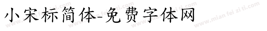 小宋标简体字体转换