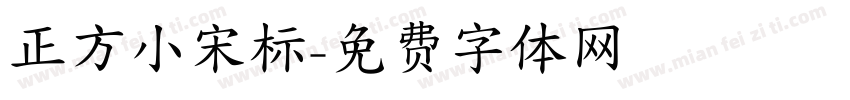 正方小宋标字体转换