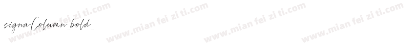 signaColumn-bold字体转换