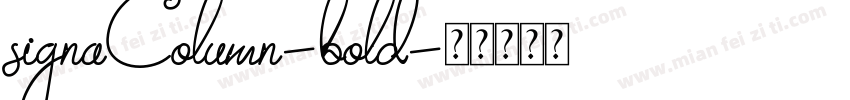 signaColumn-bold字体转换