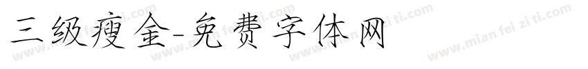 三级瘦金字体转换
