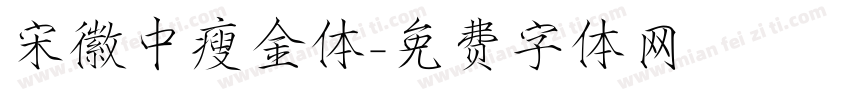 宋徽中瘦金体字体转换
