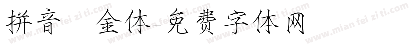 拼音廋金体字体转换