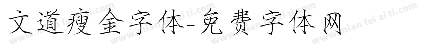 文道瘦金字体字体转换