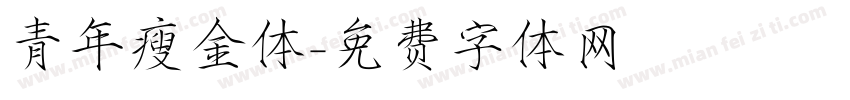 青年瘦金体字体转换