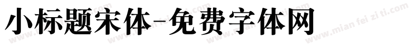 小标题宋体字体转换