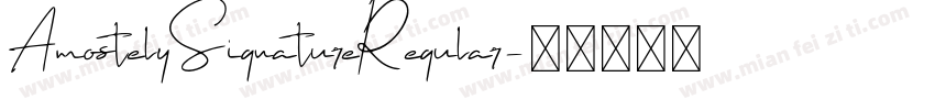 AmostelySignatureRegular字体转换
