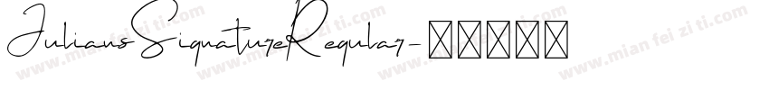 JuliansSignatureRegular字体转换