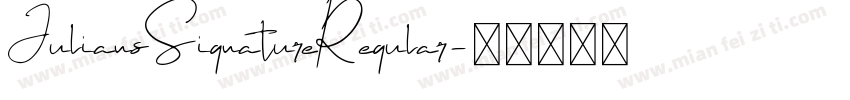 JuliansSignatureRegular字体转换