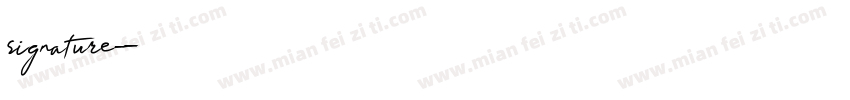 signature字体转换