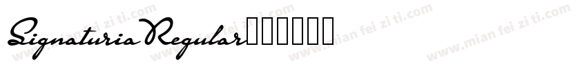 SignaturiaRegular字体转换