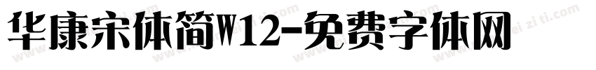 华康宋体简W12字体转换