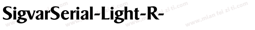 SigvarSerial-Light-R字体转换