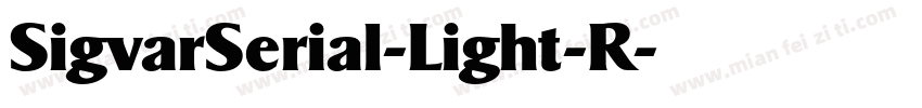SigvarSerial-Light-R字体转换