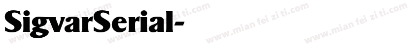 SigvarSerial字体转换