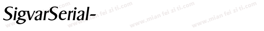 SigvarSerial字体转换