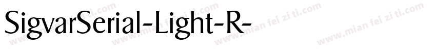 SigvarSerial-Light-R字体转换