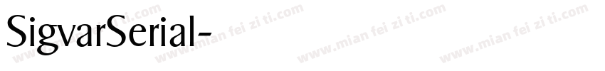 SigvarSerial字体转换