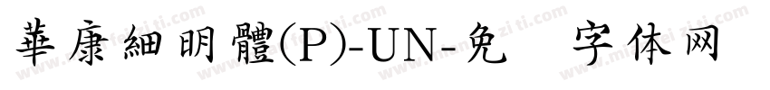 華康細明體(P)-UN字体转换