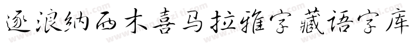 逐浪纳西木喜马拉雅字藏语字库转换器字体转换