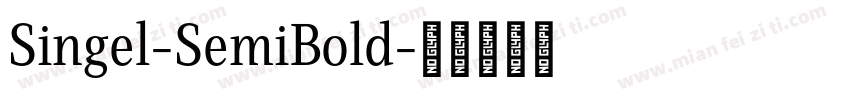Singel-SemiBold字体转换