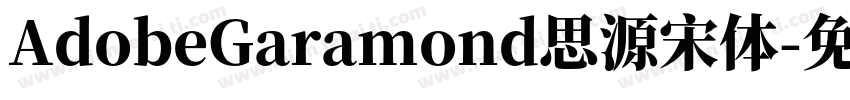 AdobeGaramond思源宋体字体转换