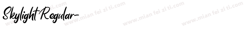 SkylightRegular字体转换