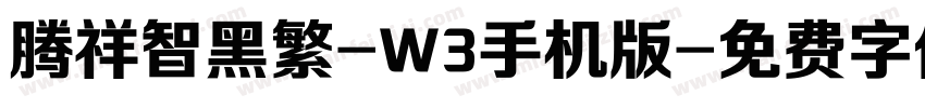 腾祥智黑繁-W3手机版字体转换