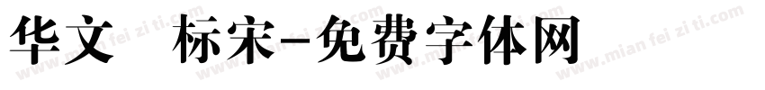 华文廋标宋字体转换