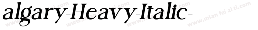 algary-Heavy-Italic字体转换