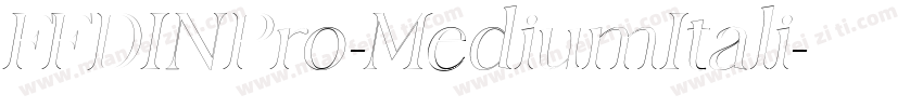 FFDINPro-MediumItali字体转换