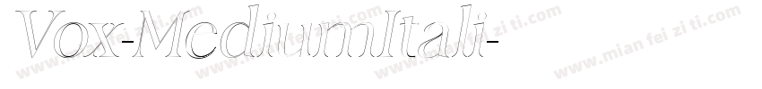 Vox-MediumItali字体转换