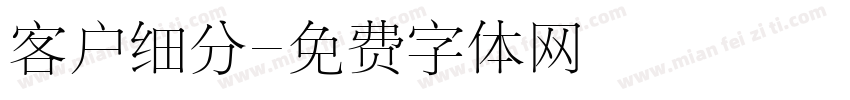 客户细分字体转换