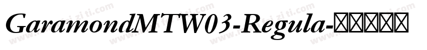 GaramondMTW03-Regula字体转换