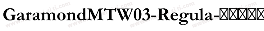 GaramondMTW03-Regula字体转换