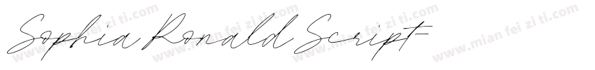 SophiaRonaldScript字体转换
