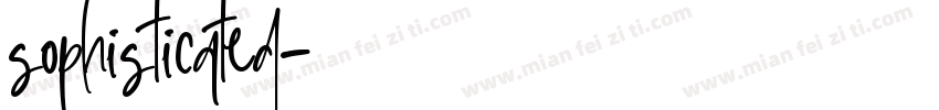 sophisticated字体转换