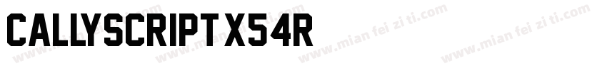 Callyscript-x54r字体转换