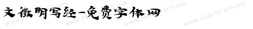 文徵明写经字体转换