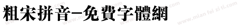 粗宋拼音字体转换