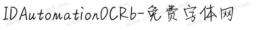 IDAutomationOCRb字体转换